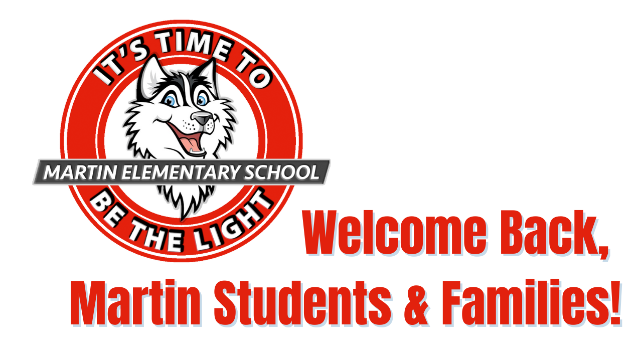 Martin logo and back to school flyer