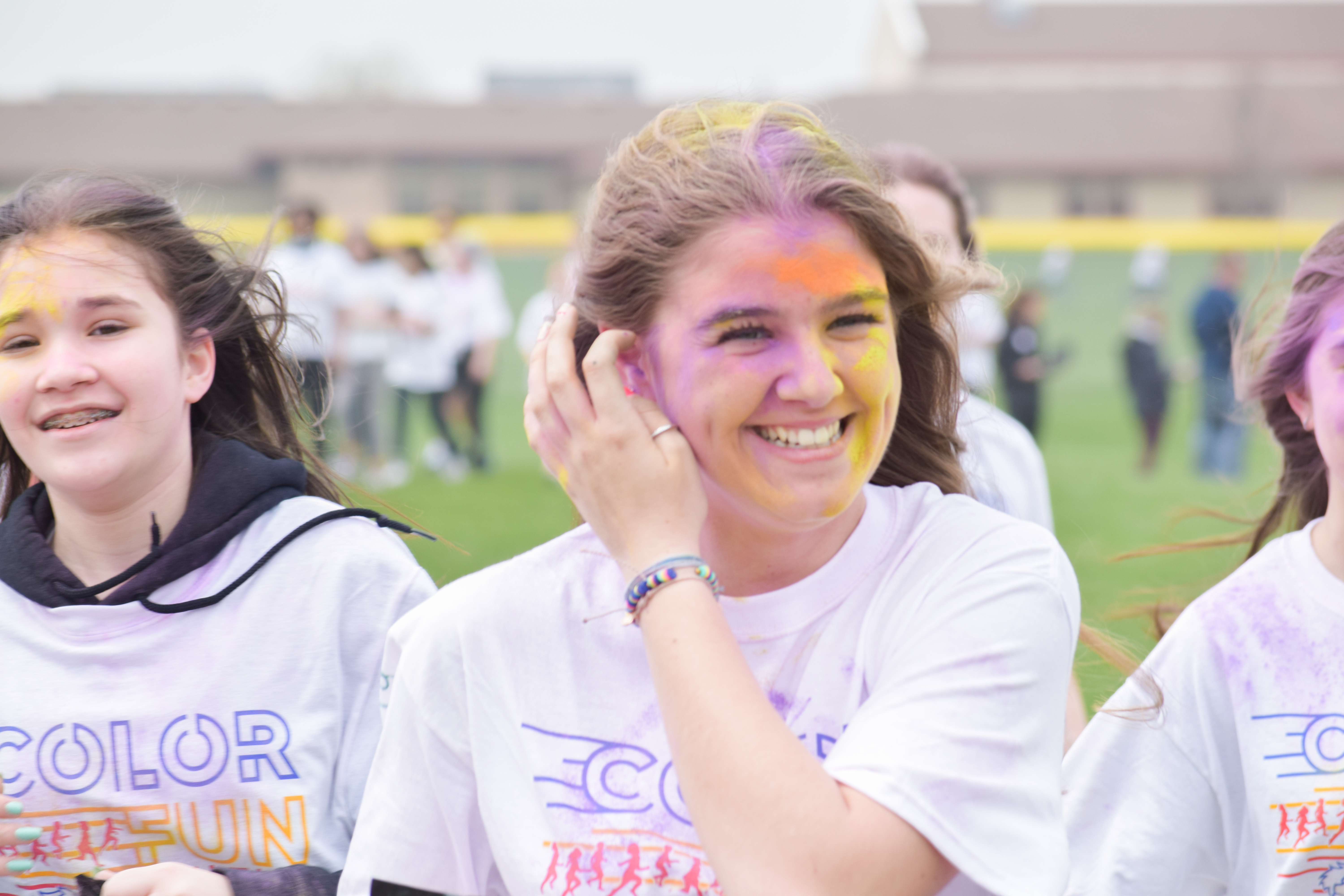 student smiling at Marlowe color run 2022