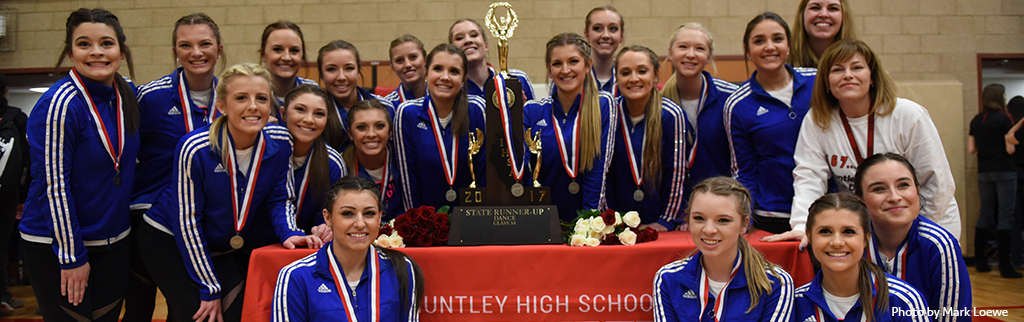 HHS Poms Team with Second Place State Trophy